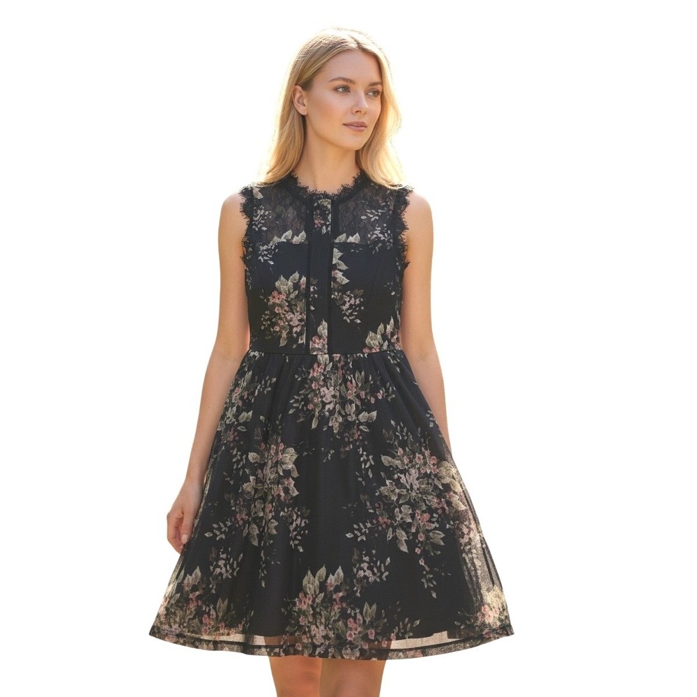 Speechless Romantic Whimsical Fairy Womens size XS Floral Mesh Lace Dainty Dress